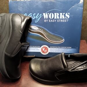 Easy Street Black Slip-On Comfort Heels